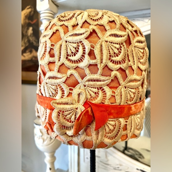 Vintage Lace Cloche Hat Flapper Style - Picture 3 of 11